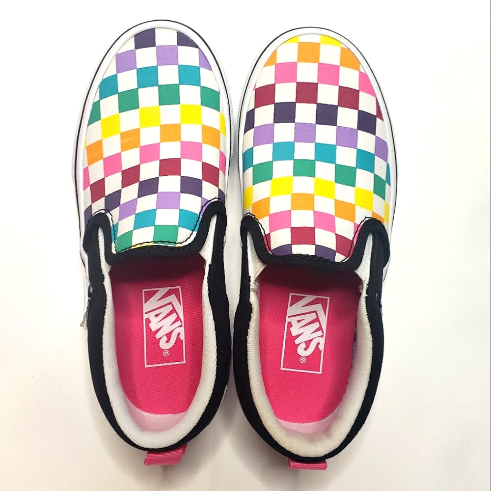 Asher Vans,Size 13,(Party Check) Multi/Blk